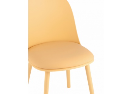 Стул для кафе пластик из экокожи 