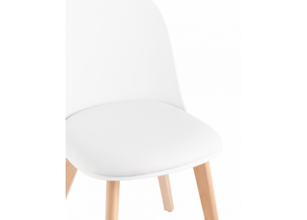 Стул для кафе пластик из экокожи 