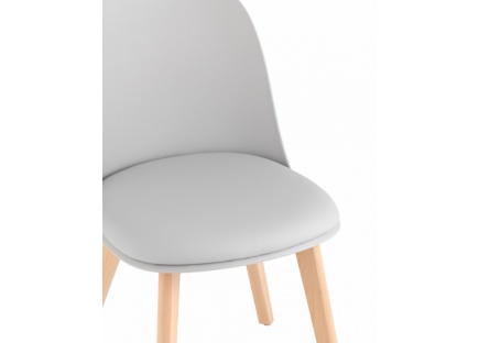 Стул для кафе пластик из экокожи 