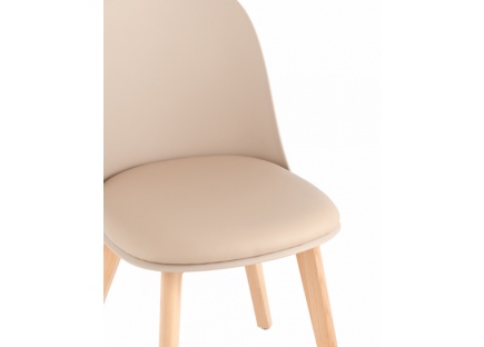 Стул для кафе пластик из экокожи 