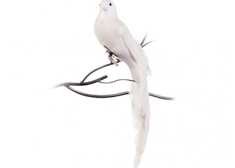 Новогодняя игрушка птичка на ветке 