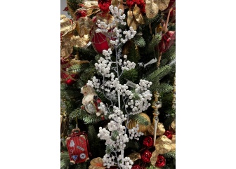 Новогодняя ветка с жемчугом 