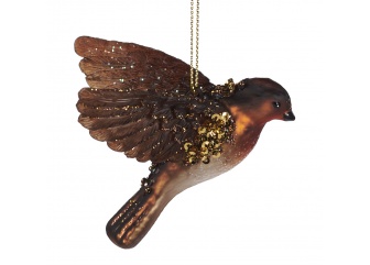 Новогодняя игрушка птица подвесная 